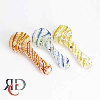 GLASS PIPE SPIRAL ART ROUND MOUTH GP2687 1CT